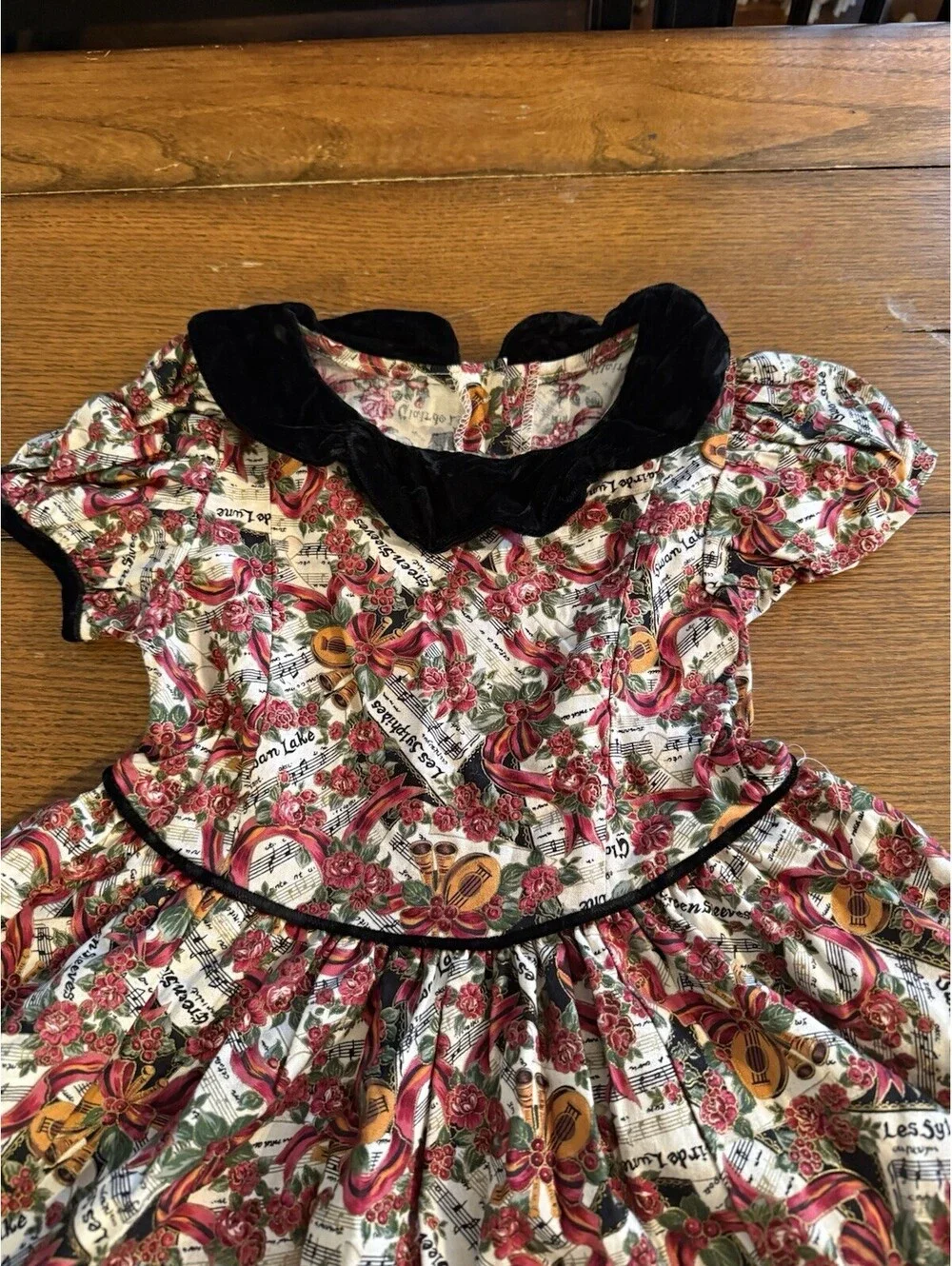 Petals San Francisco Vintage Girls Holiday Dress 1990s Made In USA READ 18 Month